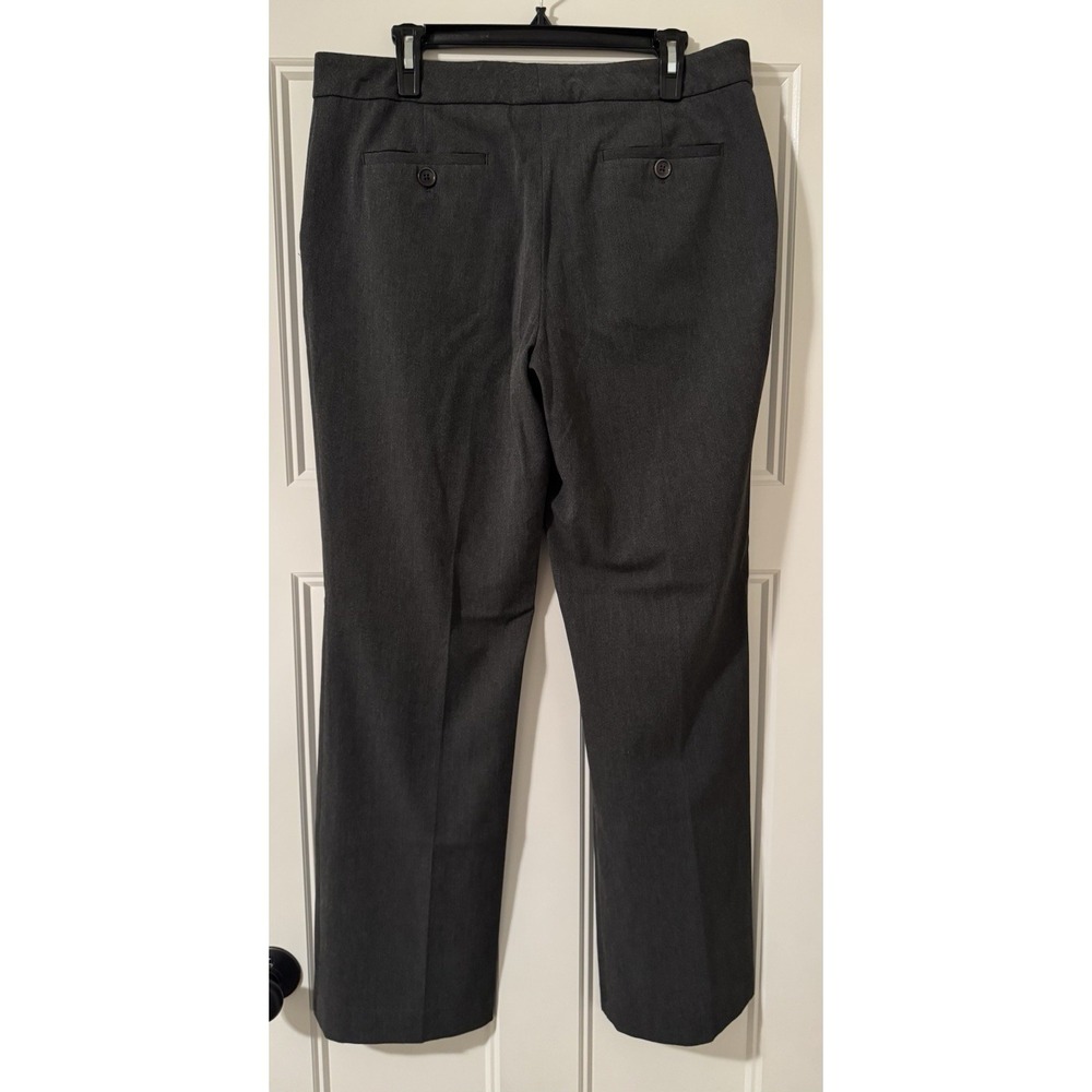 Talbots Pants Size 12 Gray Signature Boot Stretch Pockets Trousers Career Staple - Picture 2 of 4